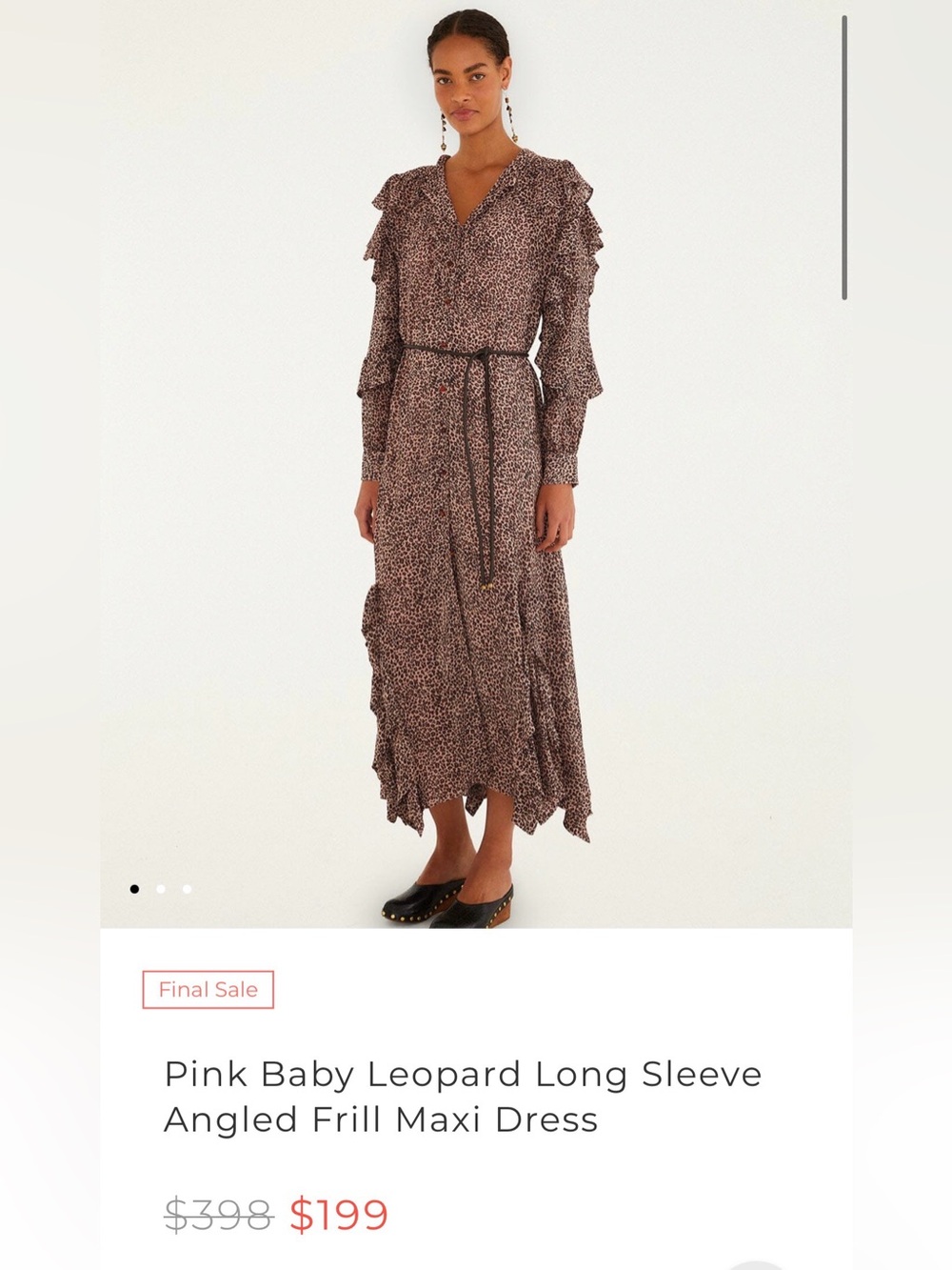 FARM Rio Brown Leopard Ruffle Maxi Dress - Picture 7 of 7